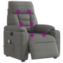 Sillón reclinable masaje eléctrico tela microfibra gris oscuro | Foro24.es | Tu tienda online para hogar, jardín y más Foro24.es