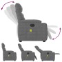 Sillón reclinable masaje eléctrico tela microfibra gris oscuro | Foro24.es | Tu tienda online para hogar, jardín y más Foro24.es