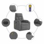 Sillón reclinable masaje eléctrico tela microfibra gris oscuro | Foro24.es | Tu tienda online para hogar, jardín y más Foro24.es