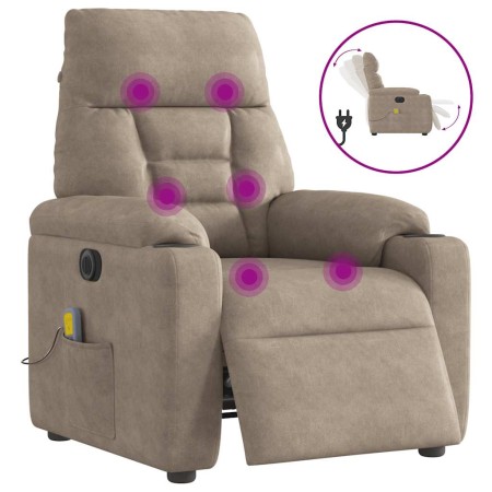 Sillón reclinable masaje eléctrico tela microfibra gris taupe von , Sessel - Ref: Foro24-3303080, Preis: 258,64 €, Rabatt: %