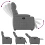 Sillón reclinable elevable tela de microfibra gris oscuro | Foro24.es | Tu tienda online para hogar, jardín y más Foro24.es