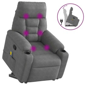 Sillón reclinable masaje elevable tela microfibra