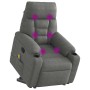 Sillón reclinable masaje elevable tela microfibra gris oscuro | Foro24.es | Tu tienda online para hogar, jardín y más Foro24.es