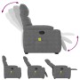 Sillón reclinable masaje elevable tela microfibra gris oscuro | Foro24.es | Tu tienda online para hogar, jardín y más Foro24.es
