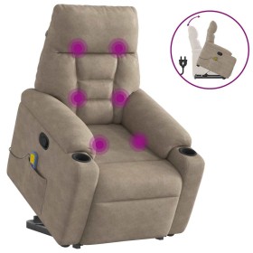 Sillón reclinable de masaje elevable tela microfibra gris taupe von , Sessel - Ref: Foro24-3303094, Preis: 281,74 €, Rabatt: %