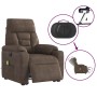 Sillón masaje eléctrico reclinable elevable tela marrón | Foro24.es | Tu tienda online para hogar, jardín y más Foro24.es