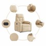 Sillón eléctrico reclinable elevable tela microfibra crema | Foro24.es | Tu tienda online para hogar, jardín y más Foro24.es