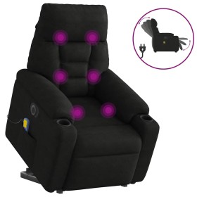 Sillón masaje eléctrico reclinable elevable tela negro by , Armchairs - Ref: Foro24-3303111, Price: 325,56 €, Discount: %