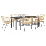 Juego de comedor de jardín 7 pzas ratán PE marrón by , Garden sets - Ref: Foro24-3334595, Price: 447,39 €, Discount: %