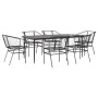 Juego de comedor jardín 7 piezas ratán sintético negro by , Garden sets - Ref: Foro24-3334490, Price: 477,64 €, Discount: %