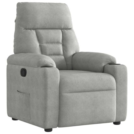 Sillón reclinable tela de microfibra gris claro | Foro24.es | Tu tienda online para hogar, jardín y más Foro24.es