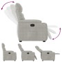 Sillón reclinable tela de microfibra gris claro | Foro24.es | Tu tienda online para hogar, jardín y más Foro24.es