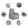 Sillón reclinable tela de microfibra gris claro | Foro24.es | Tu tienda online para hogar, jardín y más Foro24.es