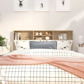 Mueble cabecero color roble Sonoma 180x19x103,5 cm de vidaXL, Cabeceros y pies de cama - Ref: Foro24-811883, Precio: 73,07 €,...