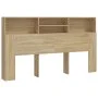 Mueble cabecero color roble Sonoma 180x19x103,5 cm de vidaXL, Cabeceros y pies de cama - Ref: Foro24-811883, Precio: 73,07 €,...