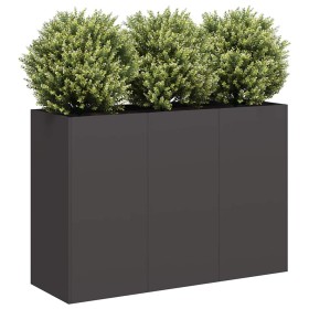 Jardinera de acero laminado en frío negro 120x40x80 cm by , Pots and planters - Ref: Foro24-860717, Price: 182,37 €, Discount: %