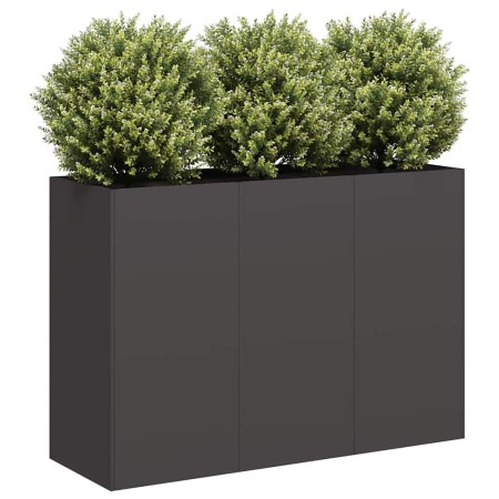 Jardinera de acero laminado en frío negro 120x40x80 cm by , Pots and planters - Ref: Foro24-860717, Price: 182,37 €, Discount: %