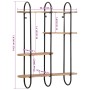 Estante de pared madera maciza de mango 90x20x116,5 cm by , Shelves and shelves - Ref: Foro24-373635, Price: 148,65 €, Discou...