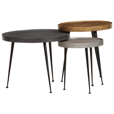 Mesas de centro 3 uds madera contrachapada multicolor | Foro24.es | Tu tienda online para hogar, jardín y más Foro24.es