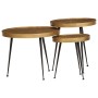 Mesas de centro 3 uds madera contrachapada dorada | Foro24.es | Tu tienda online para hogar, jardín y más Foro24.es