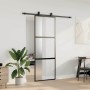 Puerta corredera con herrajes negro 76x205 cm vidrio templado by , Doors - Ref: Foro24-3375814, Price: 218,88 €, Discount: %