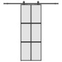 Puerta corredera con herrajes negro 76x205 cm vidrio templado by , Doors - Ref: Foro24-3375880, Price: 258,60 €, Discount: %