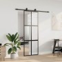 Puerta corredera con herrajes negro 76x205 cm vidrio templado | Foro24.es | Tu tienda online para hogar, jardín y más Foro24.es