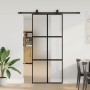 Puerta corredera con herrajes negro 90x205 cm vidrio templado by , Doors - Ref: Foro24-3375821, Price: 251,39 €, Discount: %