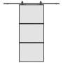 Puerta corredera con herrajes negro 90x205 cm vidrio templado | Foro24.es | Tu tienda online para hogar, jardín y más Foro24.es