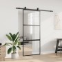 Puerta corredera con herrajes negro 90x205 cm vidrio templado | Foro24.es | Tu tienda online para hogar, jardín y más Foro24.es
