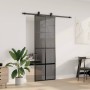 Puerta corredera con herrajes negro 76x205 cm vidrio templado by , Doors - Ref: Foro24-3375835, Price: 264,87 €, Discount: %