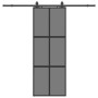 Puerta corredera con herrajes negro 76x205 cm vidrio templado by , Doors - Ref: Foro24-3375966, Price: 237,98 €, Discount: %