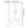 Hochglanzweißes Sperrholz-Sideboard, 70 x 31 x 115 cm von vidaXL, Sideboards - Ref: Foro24-812570, Preis: 85,95 €, Rabatt: %