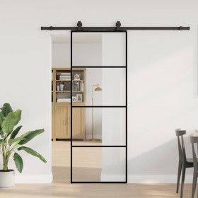Puerta corredera con juego herrajes negro 76x205 cm ESG vidrio by , Doors - Ref: Foro24-3375856, Price: 199,72 €, Discount: %