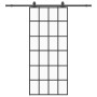 Puerta corredera con set herrajes negro 90x205 cm vidrio ESG by , Doors - Ref: Foro24-3375854, Price: 247,52 €, Discount: %