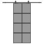Puerta corredera con herrajes negro 90x205 cm vidrio templado von , Türen - Ref: Foro24-3375896, Preis: 283,55 €, Rabatt: %