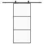 Puerta corredera con set herrajes negro 90x205 cm vidrio ESG von , Türen - Ref: Foro24-3375842, Preis: 247,17 €, Rabatt: %