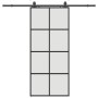 Puerta corredera con set herrajes negro 90x205 cm vidrio ESG by , Doors - Ref: Foro24-3375945, Price: 275,59 €, Discount: %