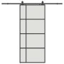 Puerta corredera con set herrajes negro 90x205 cm vidrio ESG by , Doors - Ref: Foro24-3375951, Price: 281,92 €, Discount: %