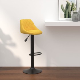 Taburete de cocina de terciopelo amarillo mostaza by , Kitchen stools - Ref: Foro24-335345, Price: 70,66 €, Discount: %