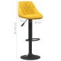 Taburete de cocina de terciopelo amarillo mostaza by , Kitchen stools - Ref: Foro24-335345, Price: 70,66 €, Discount: %
