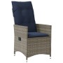 Silla de jardín reclinable con cojines de ratán sintético gris | Foro24.es | Tu tienda online para hogar, jardín y más Foro24.es