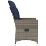 Silla de jardín reclinable con cojines de ratán sintético gris | Foro24.es | Tu tienda online para hogar, jardín y más Foro24.es