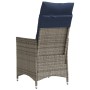Silla de jardín reclinable con cojines de ratán sintético gris | Foro24.es | Tu tienda online para hogar, jardín y más Foro24.es