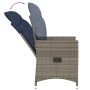 Silla de jardín reclinable con cojines de ratán sintético gris | Foro24.es | Tu tienda online para hogar, jardín y más Foro24.es