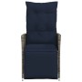 Silla de jardín reclinable con cojines de ratán sintético gris | Foro24.es | Tu tienda online para hogar, jardín y más Foro24.es