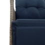 Silla de jardín reclinable con cojines de ratán sintético gris | Foro24.es | Tu tienda online para hogar, jardín y más Foro24.es