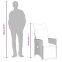 Silla de jardín reclinable con cojines de ratán sintético gris | Foro24.es | Tu tienda online para hogar, jardín y más Foro24.es
