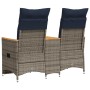 Sofá de jardín reclinable de 2 plazas con Mesa de ratán sintético gris | Foro24.es | Tu tienda online para hogar, jardín y más Foro24.es