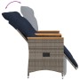 Sofá de jardín reclinable de 2 plazas con Mesa de ratán sintético gris | Foro24.es | Tu tienda online para hogar, jardín y más Foro24.es